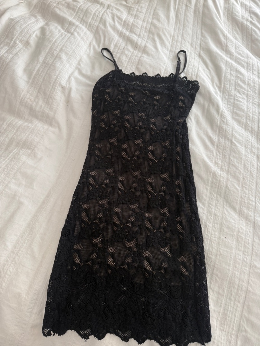 Nightcap Black Floral Lace Mini Slip